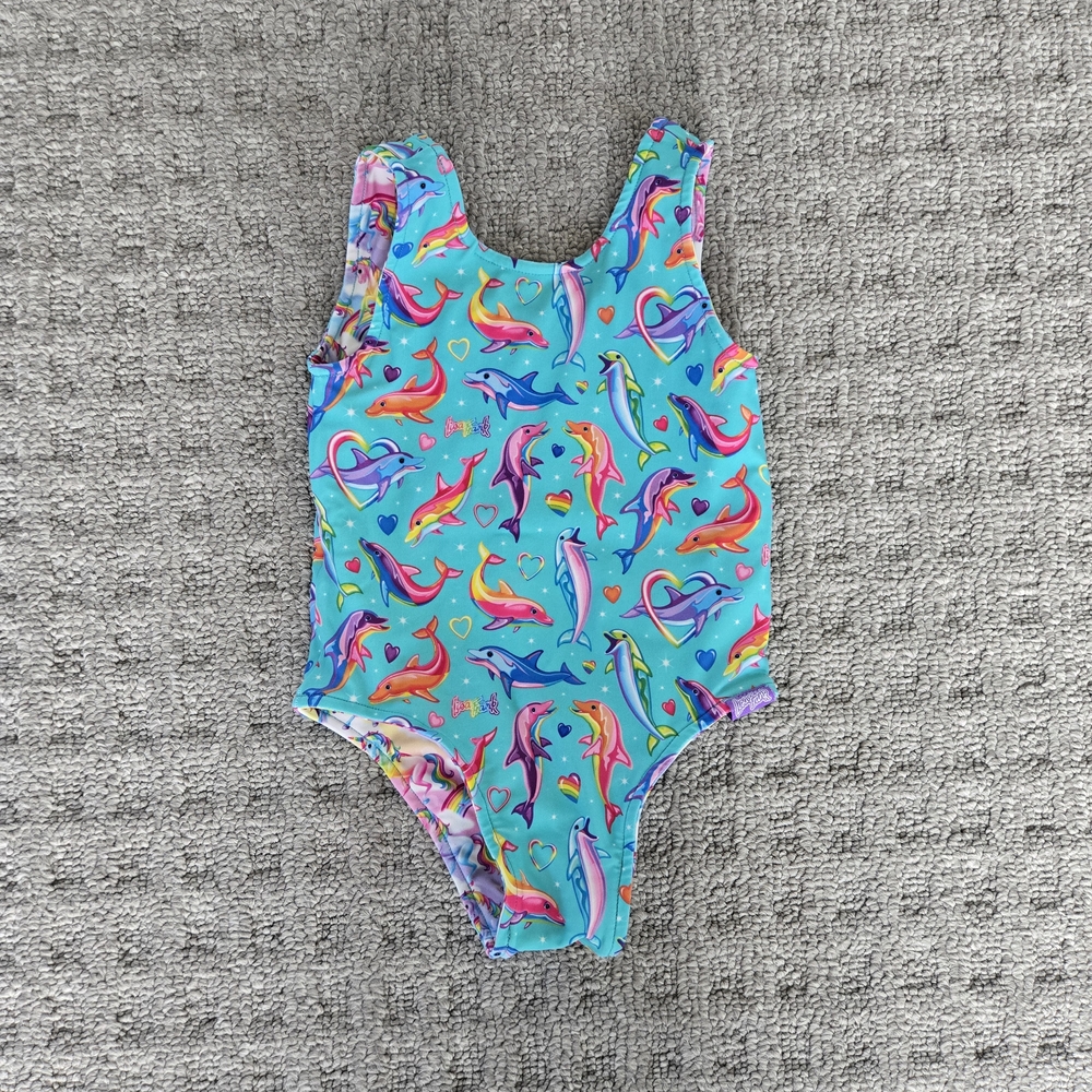 Posh Peanut Lisa Frank Dancing Dolphins And Markie One Piece Swimsuit